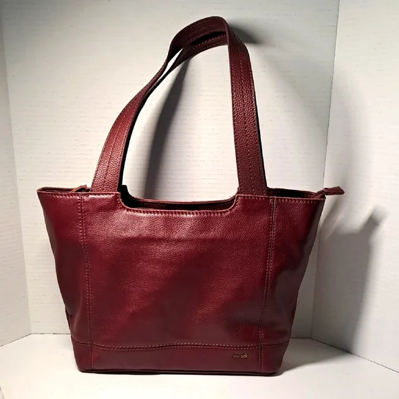 The Sak Burgundy Leather Tote Bag - Picture 1 of 9